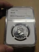 美國，肯尼迪，1998年半，50美分 ngc 議不回-45169