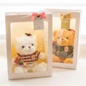 (店+)熊抱你畢業禮物 畢業帽毛衣泰迪熊 + 迷你花束 (附燈串+提袋+畢業小卡) 畢業禮物首選 g4295