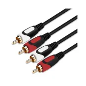 (店+)易控王  RCA紅白音源線 1.8~20米 公對公 RCA to RCA 高傳真線 防失真 鍍金接口 (30-230~235)