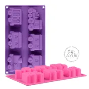【AYUR】6連 火車 食品級矽膠模/冰塊模/手工皂模/蠟燭模/立體模/法式慕斯模/蛋糕模