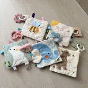 多功能動物牙膠安撫巾 安撫玩具 大象熊熊蜜蜂安撫巾 響紙玩具 觸摸布書 逼逼器