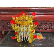 【靜福緣】精品合金製『1尺1圍 天公帽(2尺2神尊戴)』聖帝帽 各尺寸 神尊戴元始天尊玉皇大帝關聖帝君神明帽佛冠佛帽