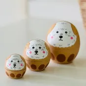 【客製生日禮物】寵物狗狗 俄羅斯娃娃套裝 手工木雕 擺設 公仔