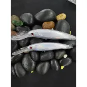  [I FISH][M22]土魠船拖專用 一體鋼絲內雷射透明素胚 可直接使用可自行上色 波趴浮水米諾長舌米諾 船拋岸拋船拖