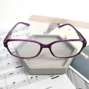 【men life】老花眼鏡 透明紫色膠框眼鏡(老花眼鏡)