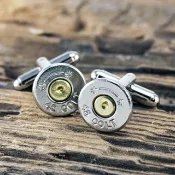 Bullet Designs 45口徑 手槍子彈袖扣 / 金屬造型襯衫西裝袖釦