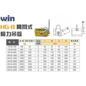 Win五金 WIN 五金 WIN 開關式吸力吊盤 HG-B 鋼板吊具 夾具 吊具 磁性 磁力