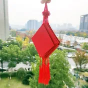DIY菱形流蘇卡紙 ⛔️現貨⛔️春節勞作春節飾品 春聯勞作 菱型卡片   春節手作 菱形手寫春聯 元宵卡 祈福卡 許願卡