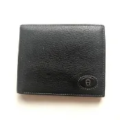 AIGNER 黑色皮革短夾