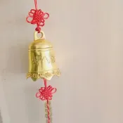 可開發票💖 銅鈴鐺銅鐘風鈴掛飾 風鈴六字真言風水化五黃二黑煞 大門窗戶陽台