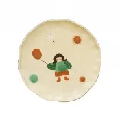 【井井生活】復古可愛女孩陶瓷4.5吋碗 卡通飯碗(可微波 餐碗 陶瓷碗 碗盤 飯碗)