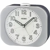 大高雄鐘錶城 seiko SK037 精工鐘 (QHE206S) 嗶嗶鬧鈴夜光指針貪睡鬧鐘 灰 9.9 x 11.3 x 4.6 cm｜樂天領券現折★全館特惠中★指定刷卡回饋10%
