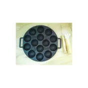 (店+)MIT鑄鐵章魚燒烤盤14孔 章魚燒烤模 雞蛋糕烤盤 章魚燒模具 章魚燒機 鬆餅烤盤 烤飯糰烤盤 露營烤盤 煎鳥蛋烤盤