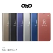 售完不補!強尼拍賣~QinD Redmi 紅米 Note 7/Note 7 Pro 透視皮套 掀蓋 硬殼 手機殼 保護套 支架