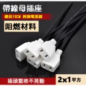 【現貨熱銷】帶線母插座 母插頭 門禁/監視線材 10A 1.0mm² 施工必備 DIY 監控配件 AC電源線