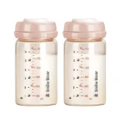 【蝦皮直營】SnowBear 韓國小白熊 寬口玻璃儲奶瓶180ml/2入組 儲乳瓶 奶瓶 玻璃奶瓶 儲奶瓶 母乳儲存瓶