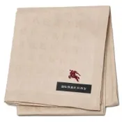 BURBERRY 淺卡其底暗紋騎士 B 字母圖騰刺繡戰馬LOGO帕領巾(53CM)