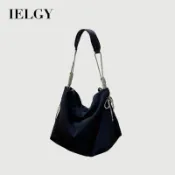 IELGY 女士托特包 大容量休閒繩結可調整單肩斜挎牛津布包