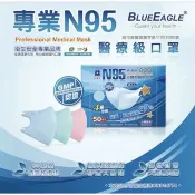 芙樂🔥現貨出貨🔥【藍鷹牌】N95成人立體醫療口罩 (50入/盒)