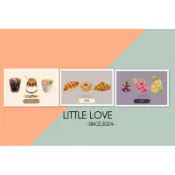 ［Little love]］手繪美食小卡片、單面卡片、感謝卡、萬用卡（2入）