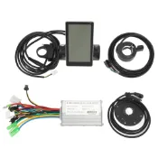 【Lixada】電動自行車鋰電池轉換套件 15A 控制器帶 SM 連接器雙燈電纜 M5 顯示拇指油門電源輔助傳感器