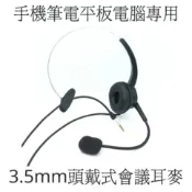【仟晉資訊】遊戲語音 頭戴式耳麥  視訊電話會議耳機麥克風 有線單耳 3.5mm音源接頭 電腦單孔適用