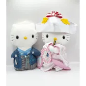 💎TIDE OF T🍀日本正版 絕版 身著日式服裝hello kitty Daniel 麥當勞獨家發售，2000年 娃娃