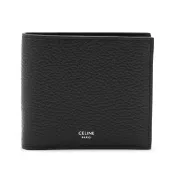 【CELINE】Bi-fold Triomphe 荔枝牛皮 雙摺 零錢包 卡夾 皮夾 短夾 黑色 10C873GTZ.38SI