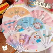 夏天可愛卡通小扇子摺疊扇便攜女隨身迷你塑膠摺扇夏季搖扇