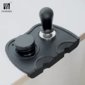 成名在望 壓粉座 壓粉器 粉器墊子 防滑轉角墊填壓器座意式機硅膠咖啡手柄吧台粉錘不銹鐵實心壓粉器『ZW7610』