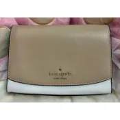 kate spade/KS/翻蓋拼色奶茶鍊包/拆封全新#出清#美國代購購入#母親節