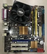 G31主機板。華碩 P5KPL-AM + CPU+風扇 +2GB。含檔板，拆機良品。mh0301