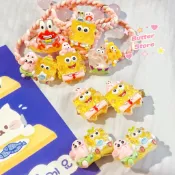 🧁奶油小舖🧁現貨售完不補 海綿寶寶系列髮圈/髮夾 兒童髮圈 卡通髮夾 派大星 蟹老闆 海綿寶寶