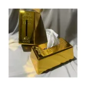 (店+)CHENset 奢華風 炫富 大金磚 面紙盒 紙巾盒 土豪風格 金塊 金條 衛生紙收納盒 擺飾 交換禮物