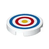 ◎朵依小舖◎LEGO◎25414 2x2 6139454 白色 同心圓 飛鏢靶 射箭靶 樂高 印刷 零件◎