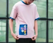 FINDSENSE服飾 FINDSENSE MD 日系 潮 男 時尚 撞色 冰激淩印花 短袖T恤 特色短T 學生T恤