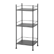 【IKEA 宜家家居】FRÖSJÖN 層架組，黑色，40x96 公分