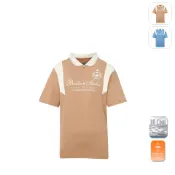 【FILA】男性 抗UV 吸濕排汗 短袖POLO衫-卡其 1POY-5008-KK