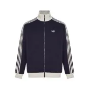 Adidas Classic Tt U 男款 女款 藍白色 三葉草 寬鬆 立領 拉鍊 外套 KZ0510