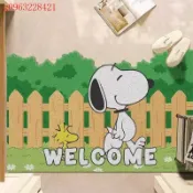 🌹台灣爆品🌹卡通史比努入戶門地墊絲圈小清新門口進門腳墊玄關大門內換鞋地毯 地墊 地毯 門墊 腳墊 防滑墊 入戶地墊