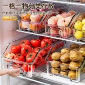 【可開發票】食品級冰箱收納盒保鮮盒廚房專用整理架蔬菜分裝冷凍儲物神器