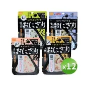 尾西 即食沖泡飯糰42g 12包組(昆布/海帶芽/鮭魚/什錦 防災食品 露營 安心米)
