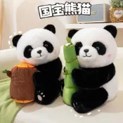 爆賣款🚀仿真蘋果熊貓公仔 可愛竹子熊貓玩偶 熊貓公仔 熊貓飯糰 絨毛 靠枕 熊貓靠墊掛件娃娃 可愛娃娃 P83 TW