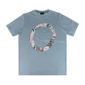 【Paul Smith】Paul Smith 簽字LOGO粉色立體PS圓圈搭斑馬PS純棉短袖T恤(男款/淺藍x多色)