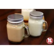 《興富大行》瓶瓶罐罐【台玻有柄奶酪杯120CC附金钃蓋】玻璃瓶/奶酪瓶布丁玻璃瓶布丁瓶布丁杯果凍杯