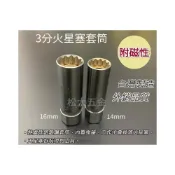 (店+)T-REX 火星塞套筒(附磁) 3分 火星塞套筒 12角 磁性 吸磁 套筒 14 16mm 外銷品質 非薄款