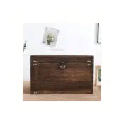 (店+)宅宅 木質收納盒 木箱 實木收納盒 復古大木箱子儲物箱 整理收納箱