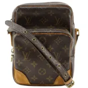 【DOKODEMO】Louis LOUIS VUITTON Amazon 肩背包 M45236 Damier 帆布 2006 棕色 TH0026 斜背拉鍊女款 [二手]