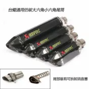 楓林宜居 臺蠍通用51mm大六角小六角消聲器改裝摩托車踏板車機車改裝跑車音排氣管仿碳纖尾段排氣筒帶可拆卸消音塞改裝排氣尾段