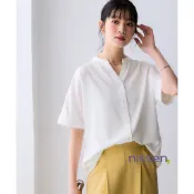 Nissen 涼感抗皺吸濕速乾V領襯衫 滑順垂墜 大尺碼 女裝上衣